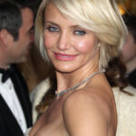 Cameron Diaz Frisuren Blond Bob Pony Seitenscheitel