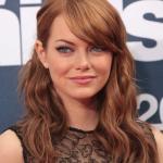 Frisuren Emma Stone Mittellang Rot Langhaar Scheitel