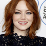 Frisuren Emma Stone Mittellang Rot Bob Wellen