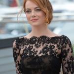 Frisuren Emma Stone Mittellang Rot Scheitel Hochsteckfrisur