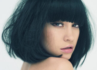 Frisuren Mittellang Pony - Schwarzer Bob Mittellang Kurzer Pony